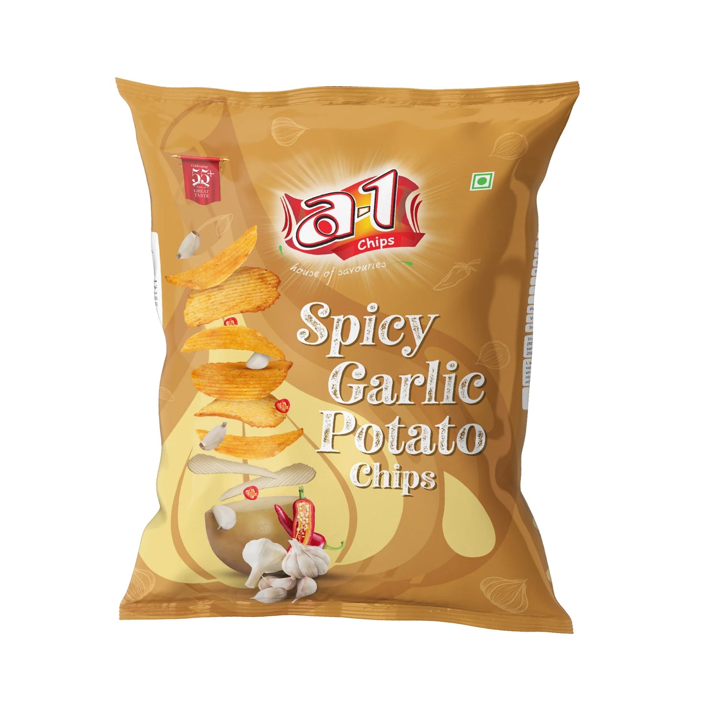 A1 Spicy Garlic Potato Chips (Pack of 2)