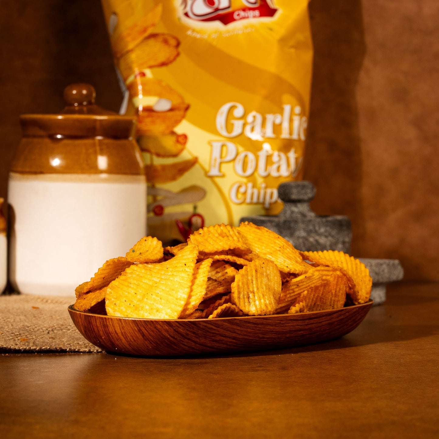 A1 Spicy Garlic Potato Chips (Pack of 2)